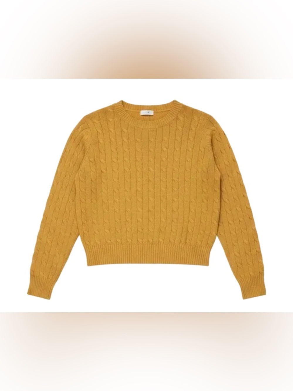 Garage Mustard Yellow Cable Knit Sweater